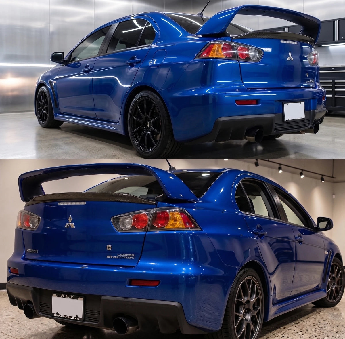 For 1990-1993 Lancer Evolution EVO 10 X Duckbill Rear Trunk Spoiler Carbon Fiber 3k Twill Weave High Glossy Finish