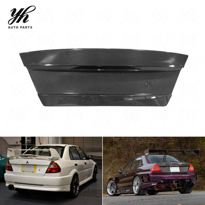 Perfect Fitment Black Carbon Fiber Rear Trunk Lid Cover for Mitsubishi Lancer Evolution 4 5 6 EVO4 EVO5 EVO6 Upgrades