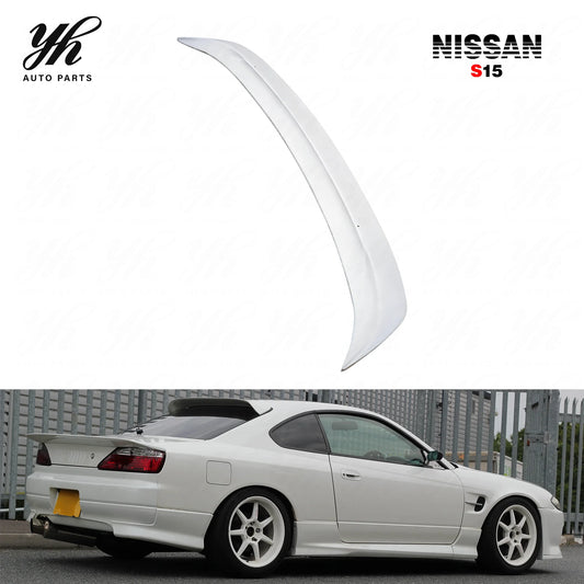 High Glossy Finish Glass Fiber Duckbill Trunk Spoiler Rear Wing White High Quality 1999-2002 200SX NISSAN S15 Silvia DM 1
