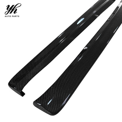 FRP Glass Fiber & Carbon Fiber Black Left for RX7 Fd3s Side Skirt Extension (Pair) 1992-1997
