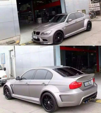 New for 3 Series E90 Conversion White Wide Body Kit Glass Fiber Front/Rear Bumpers Side Skirts Rear Lip Fenders 100%