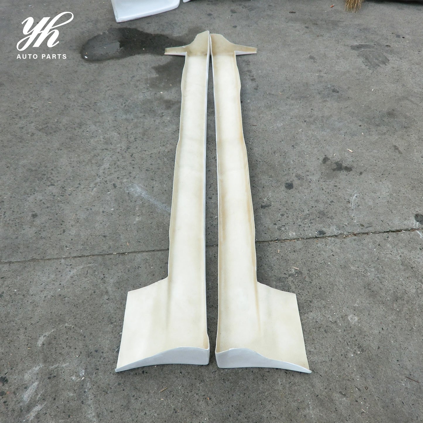 White Fiber Glass FRP Anti-Collision Strip Side Skirts for Nissan Skyline R33 BN-Sports 1998-1999