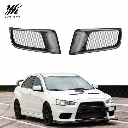 FOR 08-09  Evolution Evo X 10 Cz4a Carbon Fiber Ralliart Style Front Bumper Air Duct Intake Vent