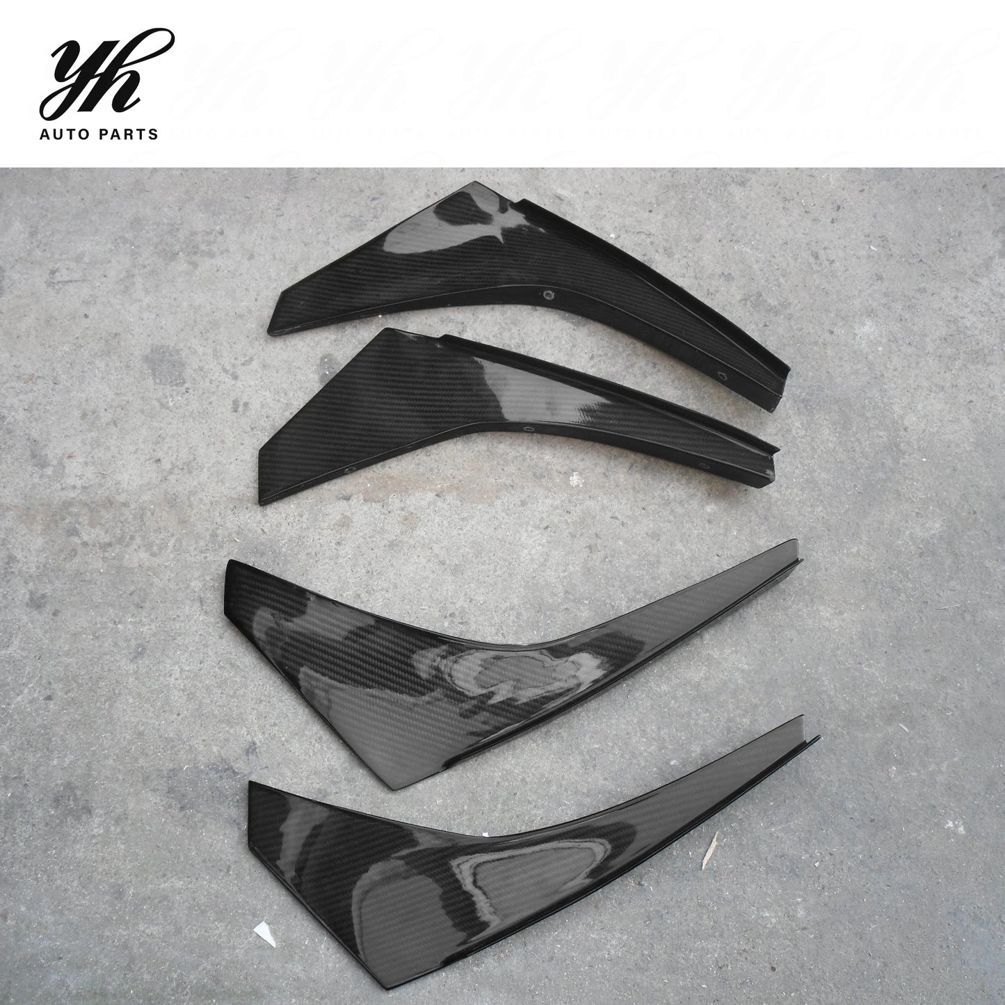 Carbon Fiber Front Bumper Canards Splitter for CF 2012-2015 Skyline R35 GTR DBA PASSWORD JDM STYLE Early Model 4pcs