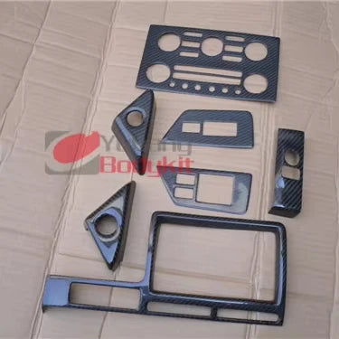 LHD Carbon Fiber Center Console Dashboard Interior Trim Kit 7Pcs Set for Nissan GT-R GTR R35 2008-2013 Tuning Parts