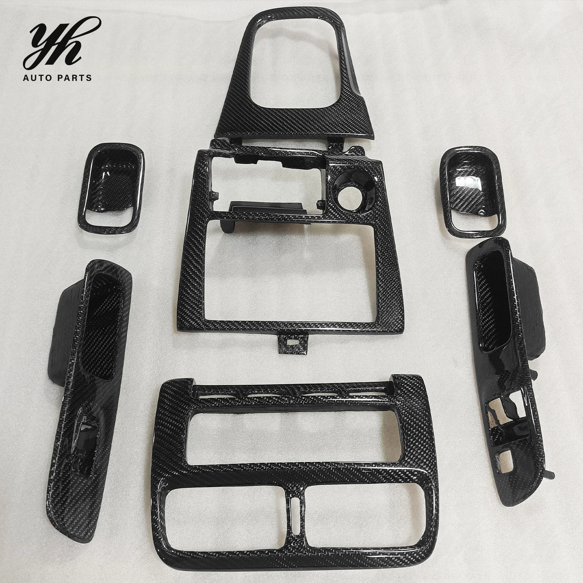 For 240SX S14 S14A Carbon Fiber Interior Trim Carbon Fiber Interior Set 7 PCS High Temperature Resistance Easy Installation