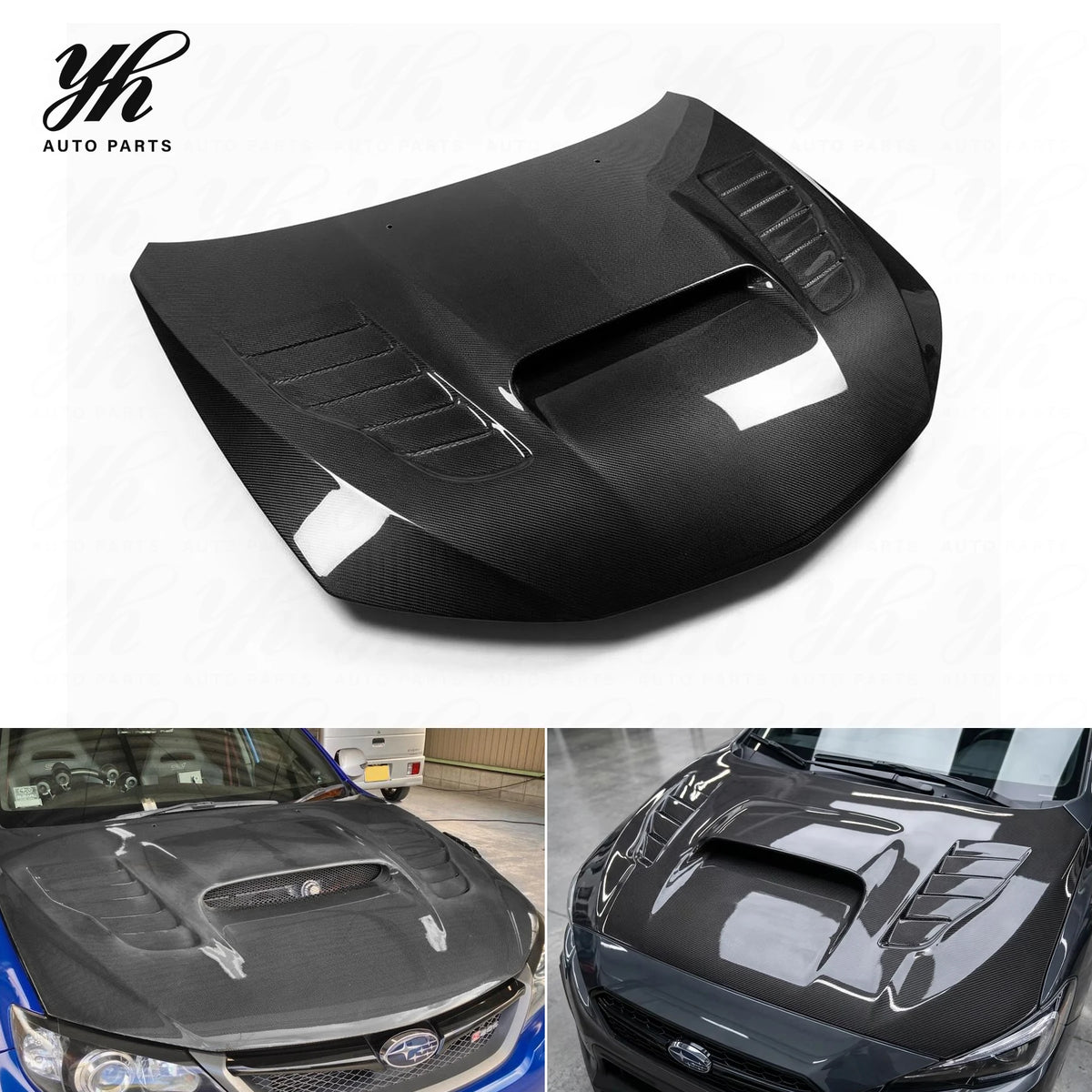 For GRB GVB WRX STI OEM Style Hood Bonnet Carbon Fiber