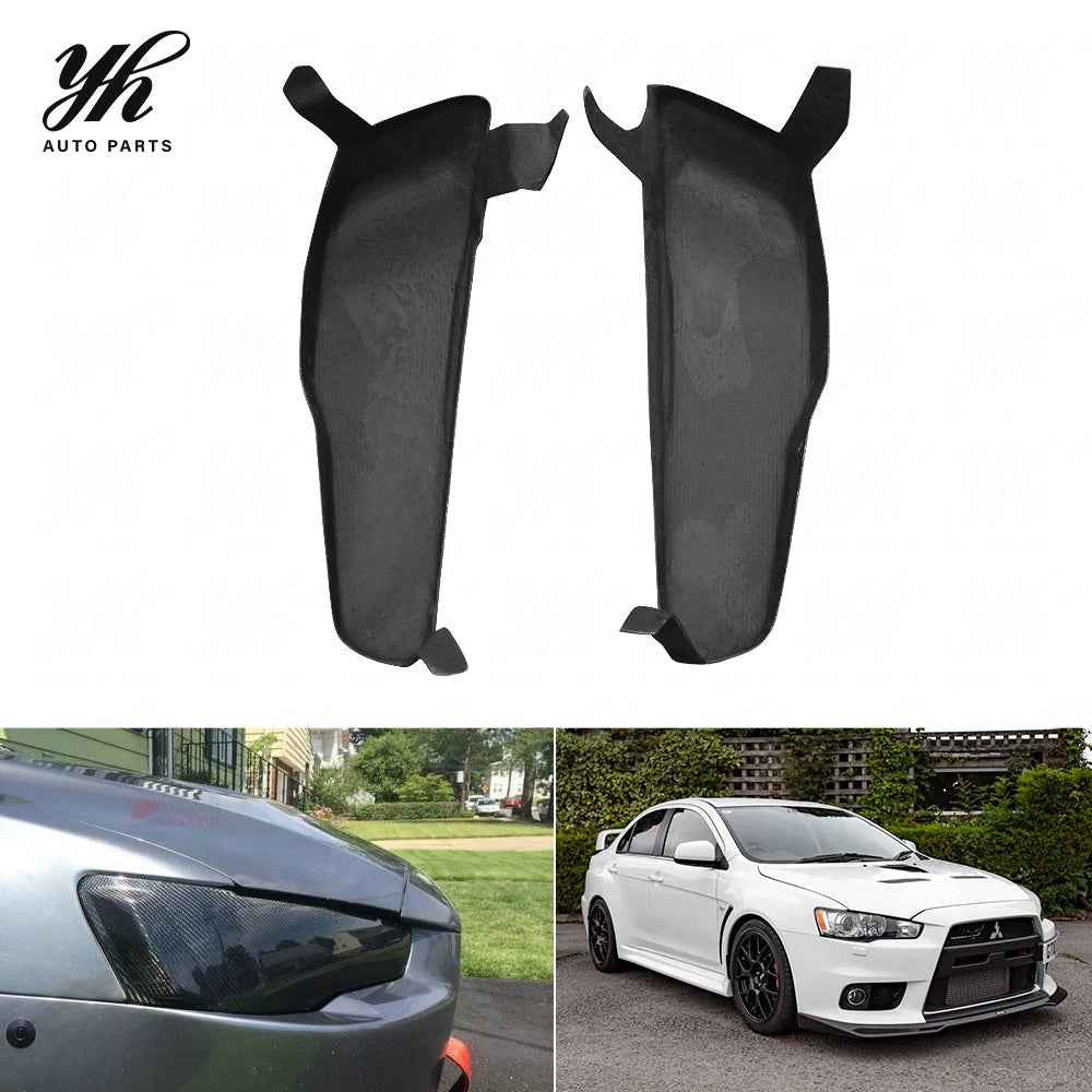 Glass Fiber Evolution EVO 10 X Headlight Block Out Panel Replacement (Pair) FRP