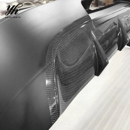 Yuhang Gloss Black Carbon Fiber Rear Bumper Body Kit for Mitsubishi Lancer Evolution 8 9 EVO IX CT9A Performance Parts