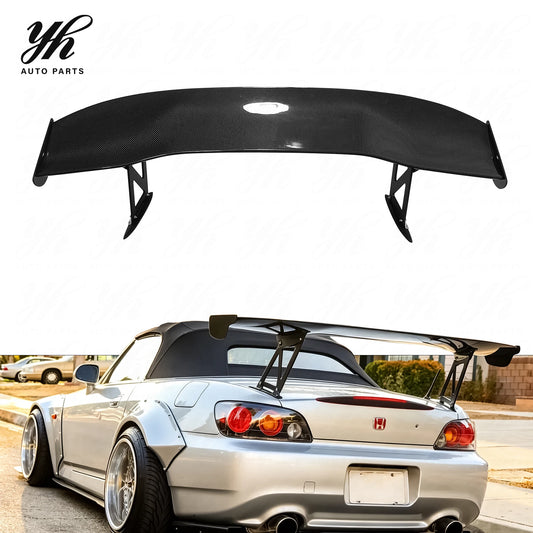 Carbon Fiber 3k Twill Weave High Gloss Rear Spoiler Wing for 1999-2002 S2000 AP1 AP2 JS RACING 1600MM TYPE-1 GT WING Single