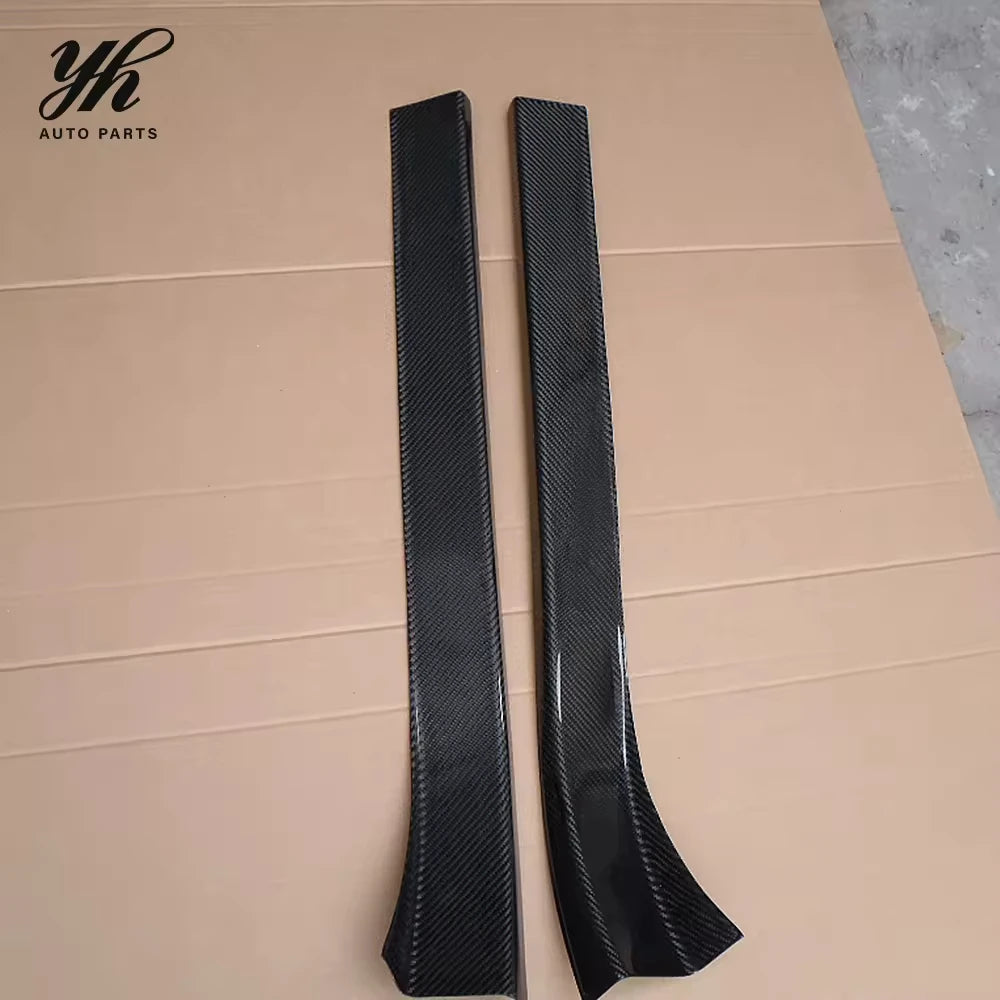 High Quality Carbon Fiber Door Sill Plate Step Panel Kick 2pcs Black Fit 2002-2008 350Z Z33 Fairlady VQ35 Auto Turning