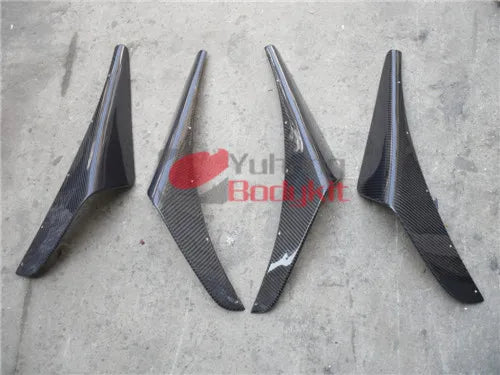 Carbon Fiber OEM Front Bumper 4pcs Splitter Front Bumper Canardsfor Evolution Evo 7 CF