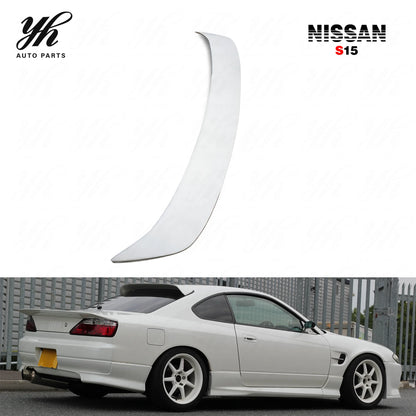 For 1999-2002 S15 Silvia DM Style Duckbill Trunk Spoiler Rear Wing High Gloss Finish 3k Twill Weave Perfect Fitment