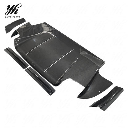 5PCS Voltex Style Carbon Fiber Rear Diffuser with Fitting Kits for Mitsubishi Lancer Evolution EVO 9 IX CT9A Bodykit