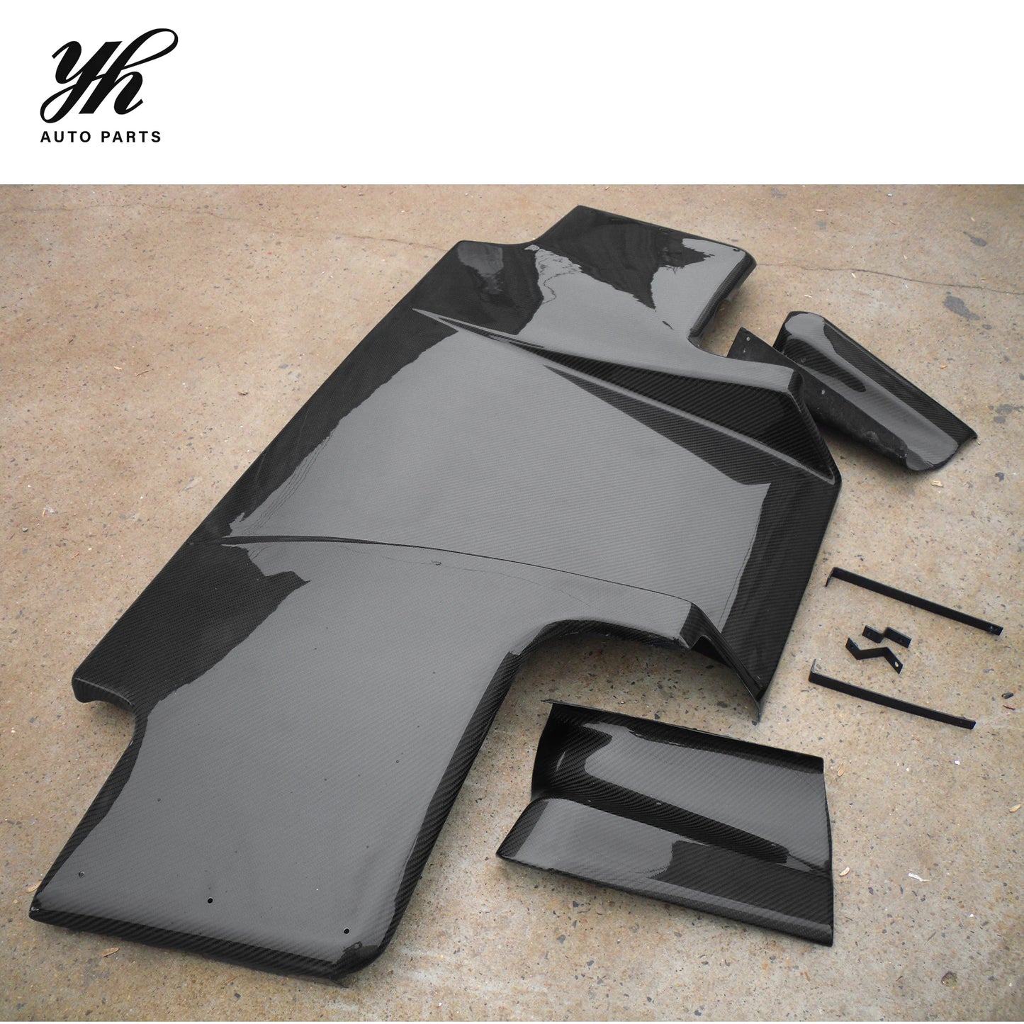 Rear Diffuser With Fitting Kits 3pcs CF for Skyline R33 GTR TS Carbon Fiber