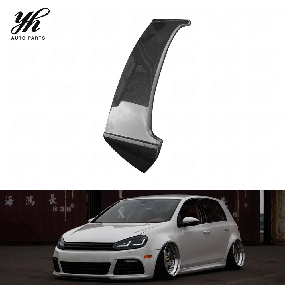 GOLF 6 GTI OSIR Rear Single Carbon Fiber Spoiler with High Gloss Finish for VW Golf