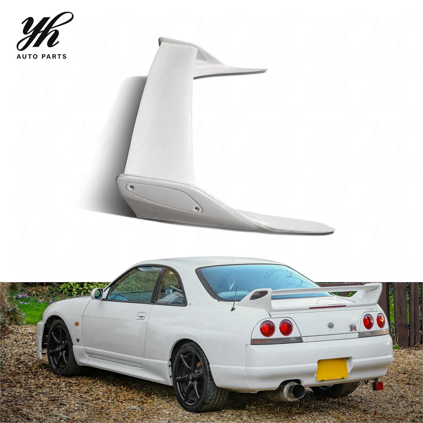 For Skyline R33 GTR OEM FRP Fiber Rear Wing Spoiler Single Deck Yuhang Brand