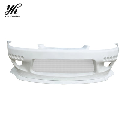 White Glass Fiber RB Style Front Bumper Lip Widebody Aero Kit for 1999-2002 Nissan Silvia S15 Exterior Upgrades