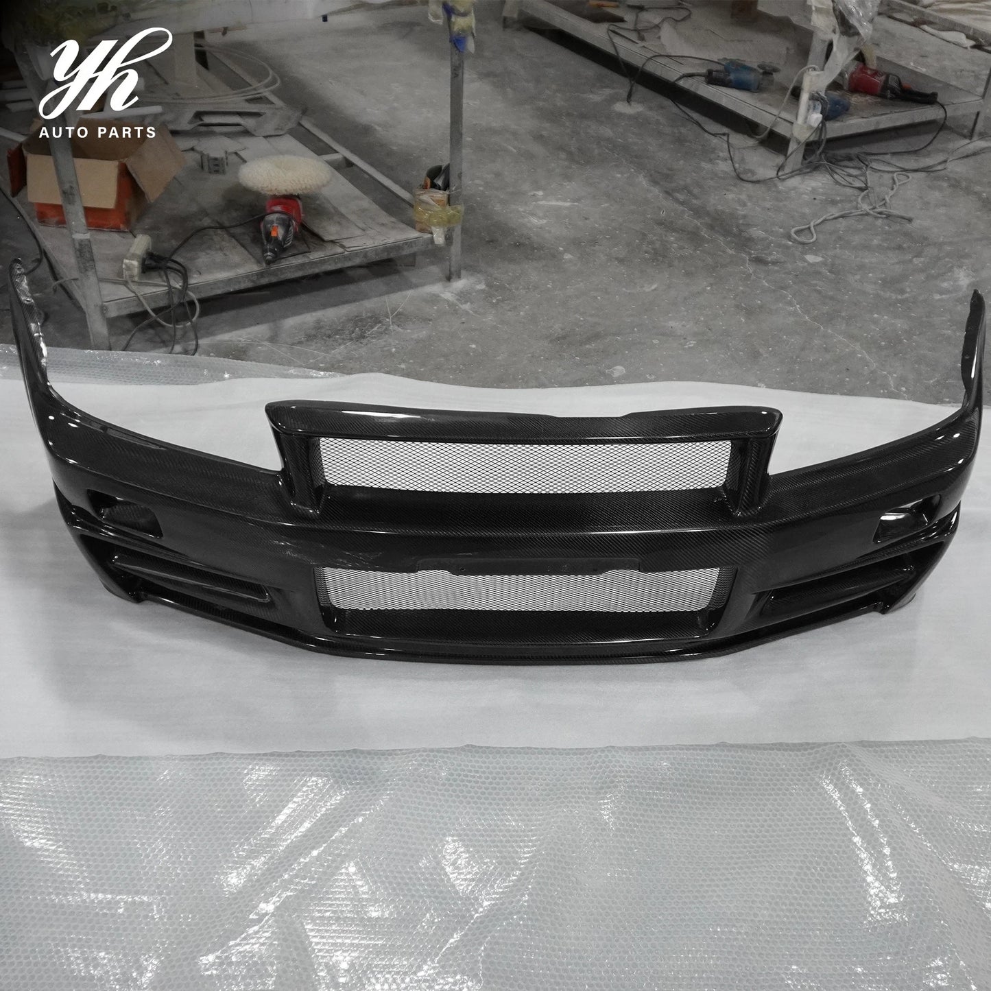 Carbon Fiber Front Bumper for CF 1999-2002 Skyline R34 GTR NI  Z-Tune Style