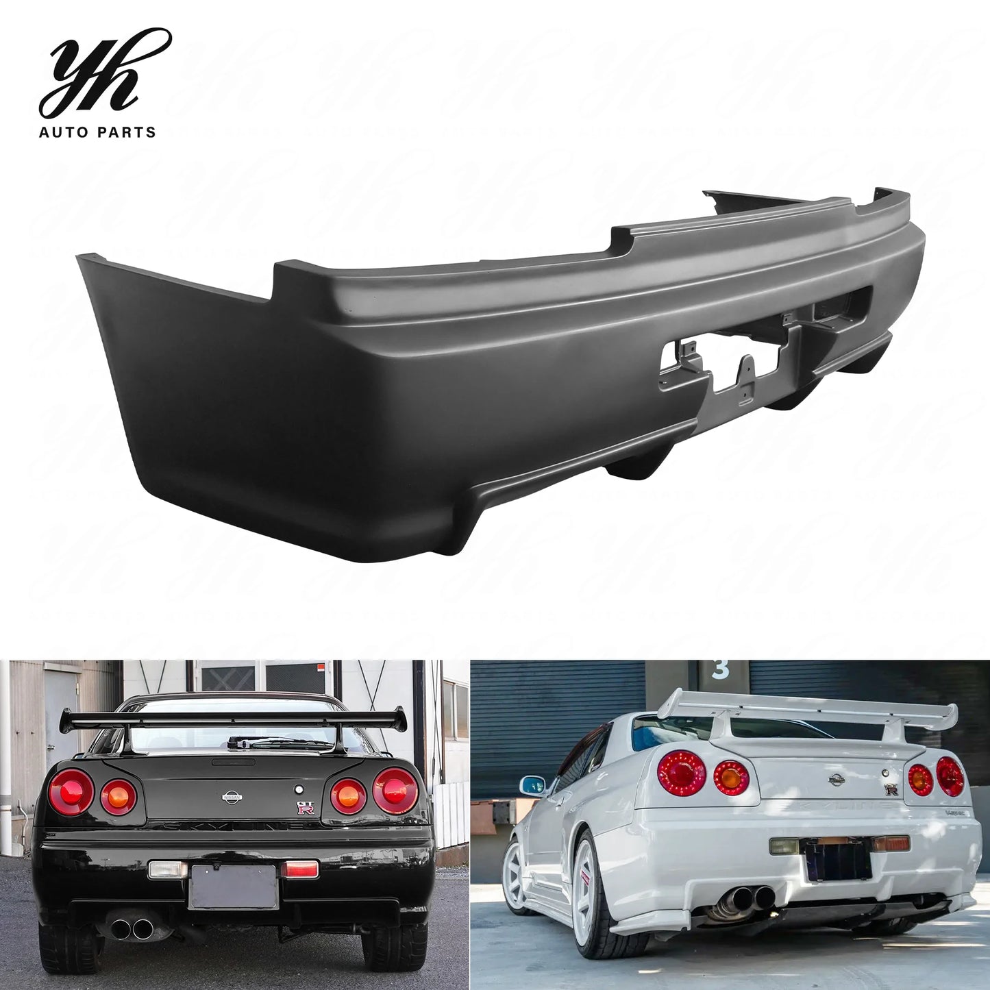 New High Quality Glass Fiber Z-Tune Rear Bumper, Fits Skyline R34 GTR GTT, 100% Perfect Fitment
