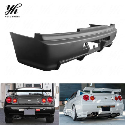 New High Quality Glass Fiber Z-Tune Rear Bumper, Fits Skyline R34 GTR GTT, 100% Perfect Fitment