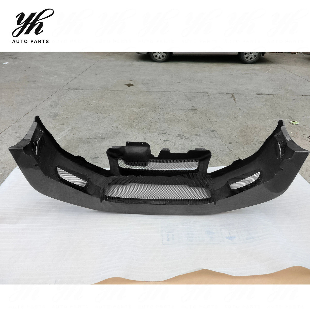 3K Twill Weave Glossy Carbon Fiber C-West Style Rear Bumper Body Kit for Mitsubishi Lancer Evolution EVO 7 VII Tuning Parts