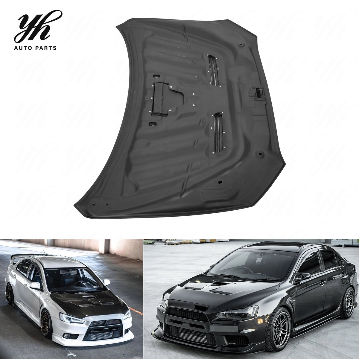OEM Replacement Carbon Fiber Hood Bonnet CF Body Parts for 2008-2012 Lancer Evolution EVO 10 X