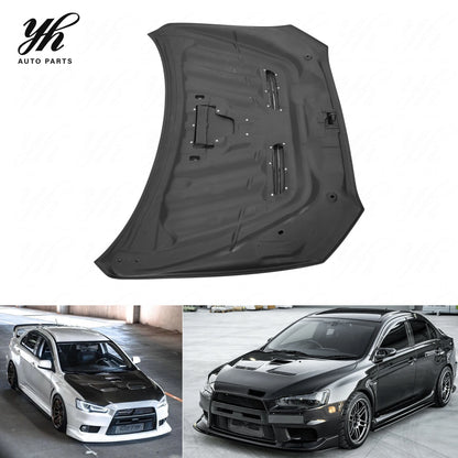 OEM Replacement Carbon Fiber Hood Bonnet CF Body Parts for 2008-2012 Lancer Evolution EVO 10 X