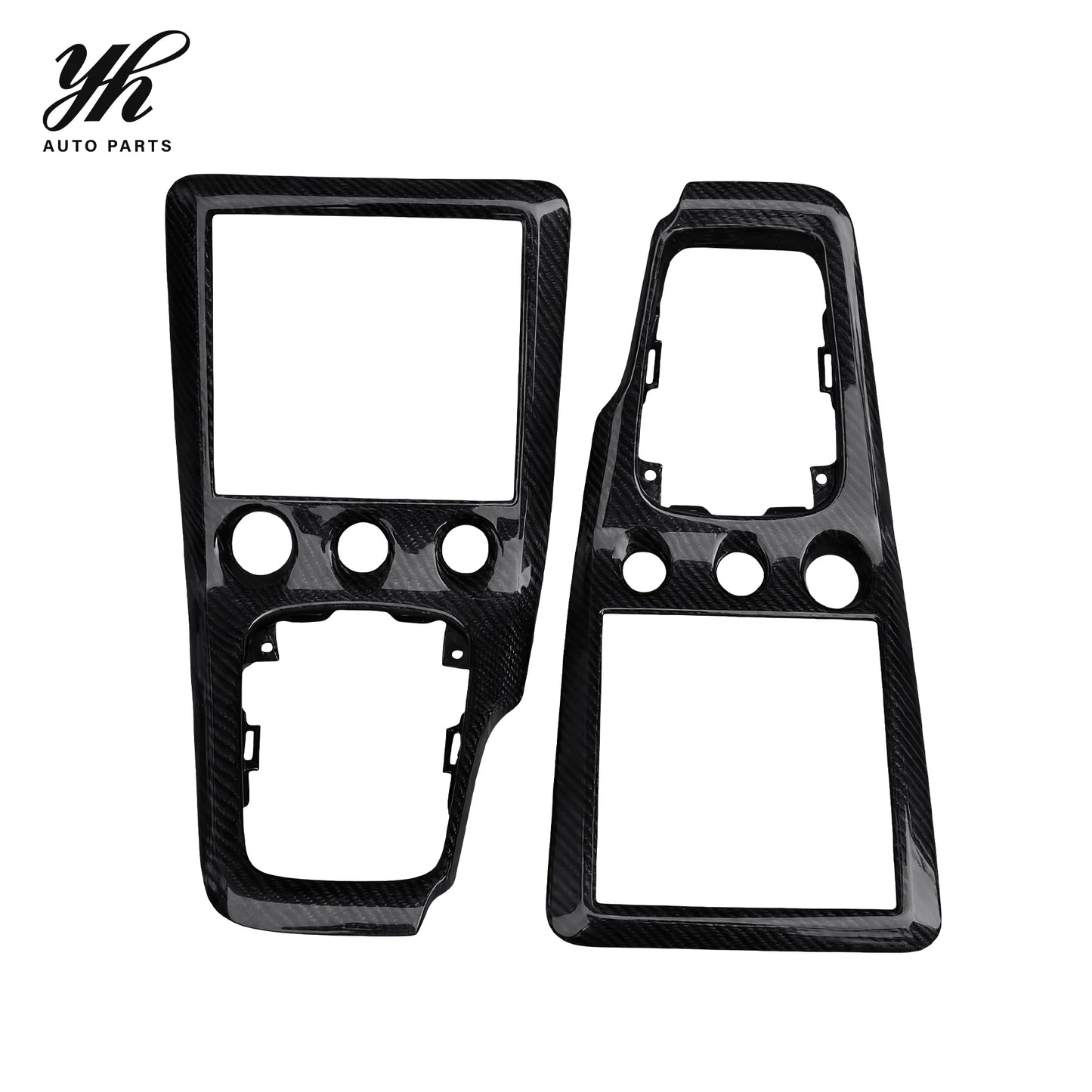 Yuhang Brand for 200SX 240SX S15 Silvia RHD Black Carbon Fiber High Glossy Finish Radio Gear Surround Console Replacement