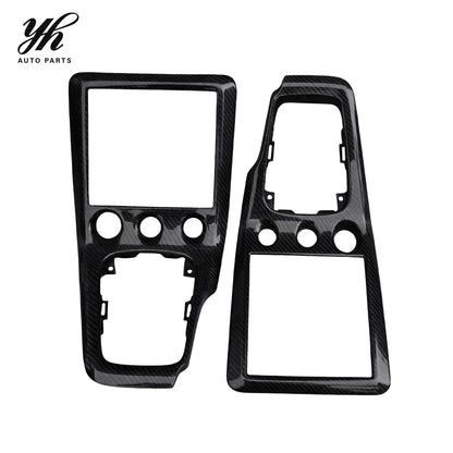 Yuhang Brand for 200SX 240SX S15 Silvia RHD Black Carbon Fiber High Glossy Finish Radio Gear Surround Console Replacement