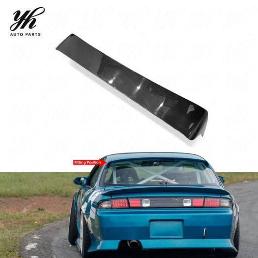 For S14/S14A Dmax Style Carbon Fiber Roof Spoiler Trunk Wing