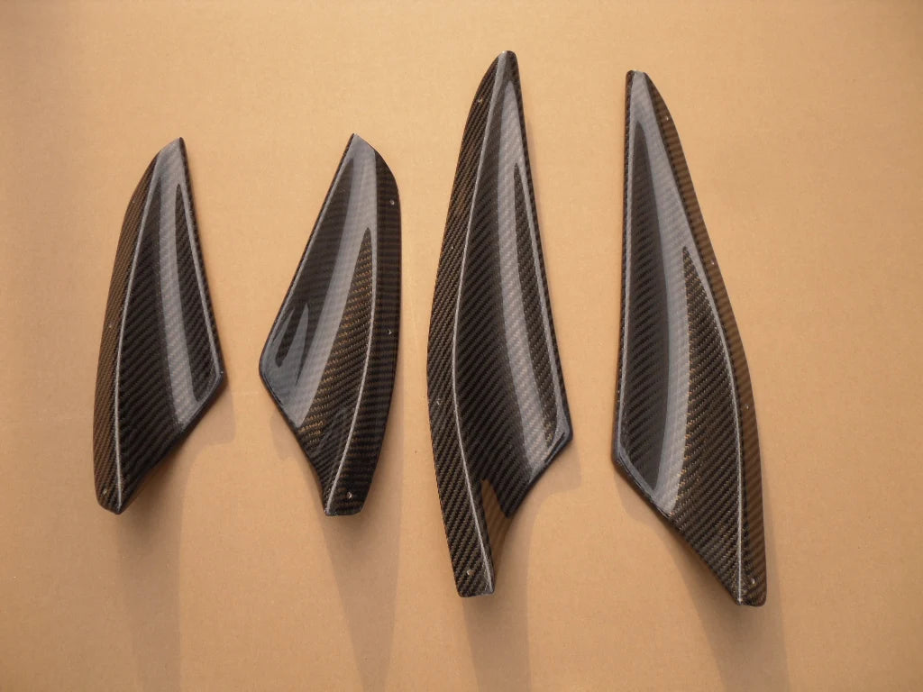 For Evo 10 Carbon Fiber Bumper Canard Carbon