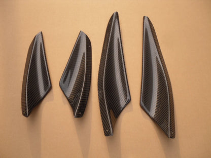 For Evo 10 Carbon Fiber Bumper Canard Carbon