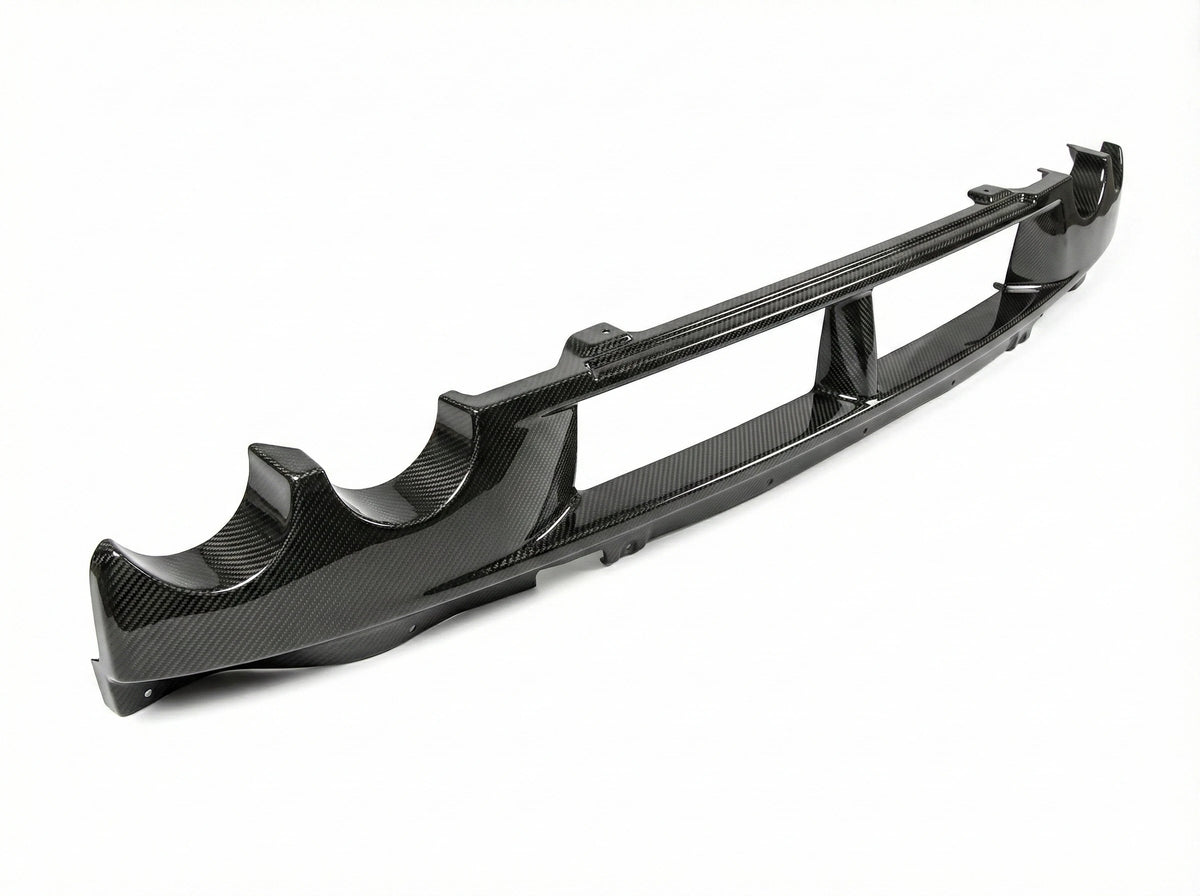 3K Twill Carbon Fiber Rear Bumper Garnish Exhaust Surround Bezel Replacement for Ferrari F430 Coupe Spider Tuning