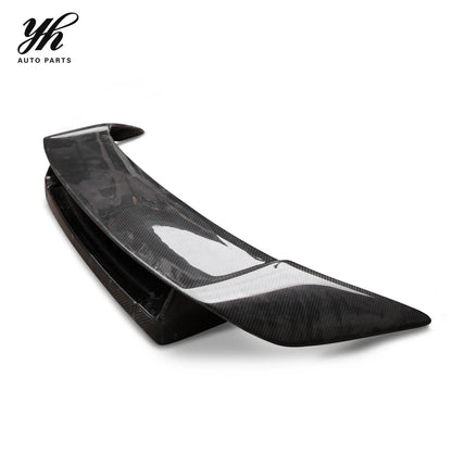 White High Quality Carbon Fiber Double Deck Fit for 2002-2008 Nissan 350Z Z33 Rear Trunk Spoiler Wing with Easy Install