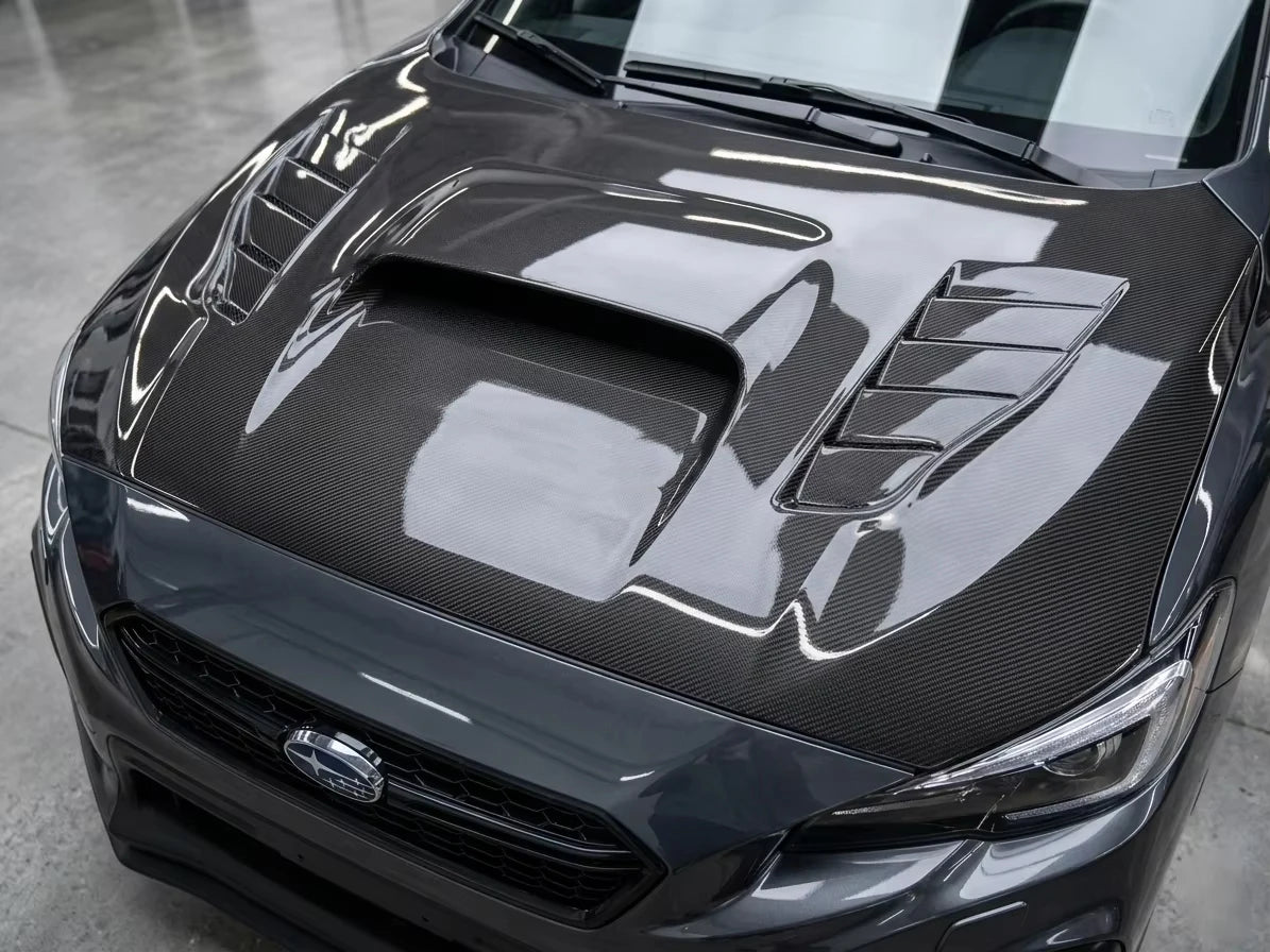 For GRB GVB WRX STI OEM Style Hood Bonnet Carbon Fiber