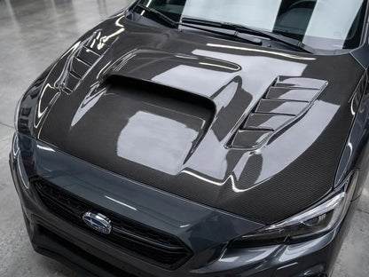 For GRB GVB WRX STI OEM Style Hood Bonnet Carbon Fiber