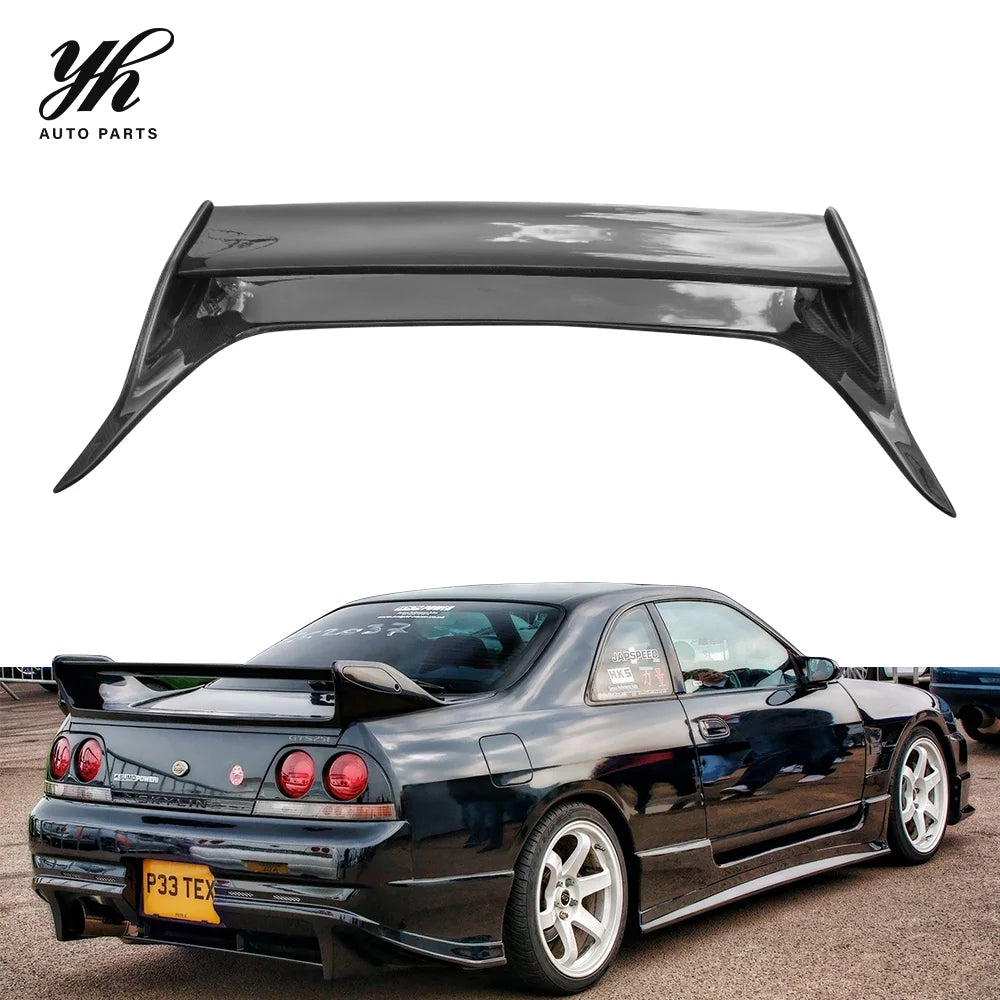 Carbon Fiber Double Deck Bodykit FIT for 1994-1997 SKYLINE BNR33 R33 GTR OEM REAR TRUNK SPOILER WING