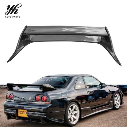 Carbon Fiber Double Deck Bodykit FIT for 1994-1997 SKYLINE BNR33 R33 GTR OEM REAR TRUNK SPOILER WING