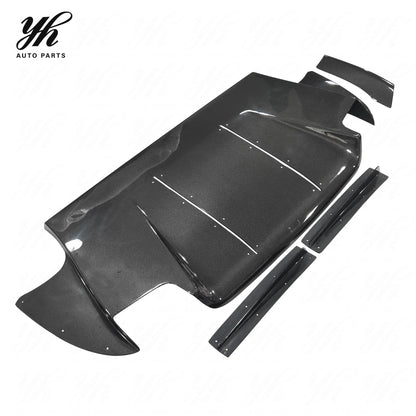 Yuhang EVO 9 Carbon Fiber Rear Diffuser for Mitsubishi Lancer 1985-1989 High Quality 100% Fitment Easy Installation
