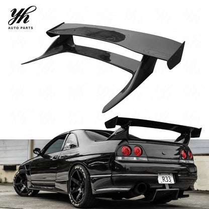 Fiberglass Bee-R Style Rear Spoiler GT Wing for Nissan Skyline R33 GTS-T GTR Coupe Racing Bodykit Parts