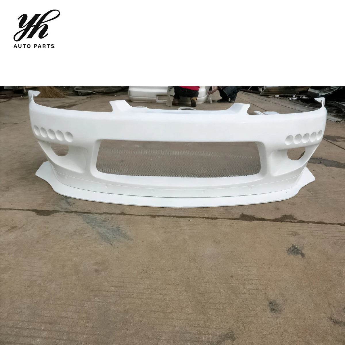 White Glass Fiber RB Style Front Bumper Lip Widebody Aero Kit for 1999-2002 Nissan Silvia S15 Exterior Upgrades