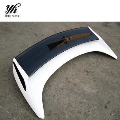 V2 Style Black FRP Rear Spoiler Carbon Fiber Wing Bumper 3k Twill Weave High Gloss Finish 100% Fitment for 350Z 2003-2005