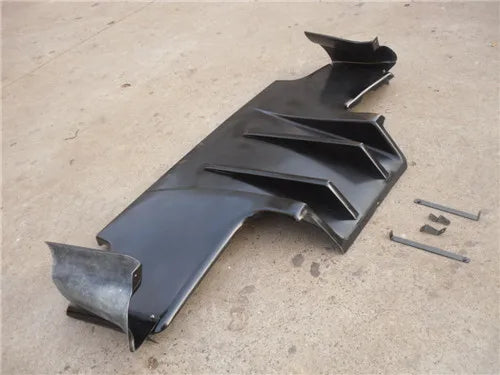 1989-1994 Skyline R32 GTR TS Style Glass Fiber Rear Diffuser Type-B with Metal Fitting Accessories (5pcs)