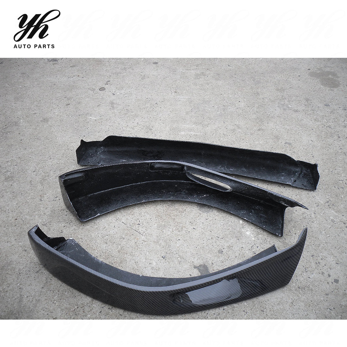 Car Accessories Racing Middle Part Carbon Bodykit for 1999-2000 Lancer Evolution Evo 6 Extreme Front Lip Splitter Valance (3pcs)