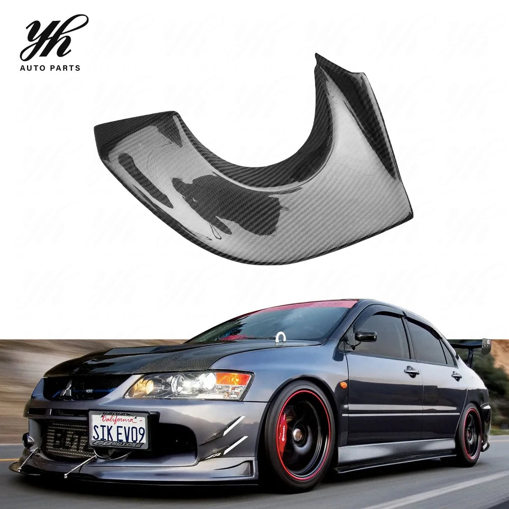 FOR Lancer Evolution 9 JM High Quality New Carbon Fiber Exhaust Heat Shield Black Easy Installation (Fits OEM Rear Bumper)