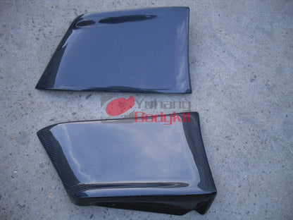 Yuhang Evolution EVO X Style Rear Bumper Apron Corner Extension Spat Carbon Fiber Black Glossy+Matte Finish