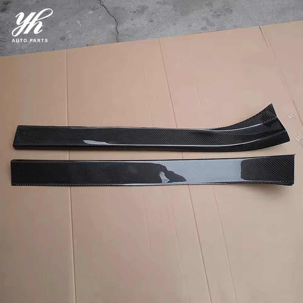 High Quality Carbon Fiber Door Sill Plate Step Panel Kick 2pcs Black Fit 2002-2008 350Z Z33 Fairlady VQ35 Auto Turning