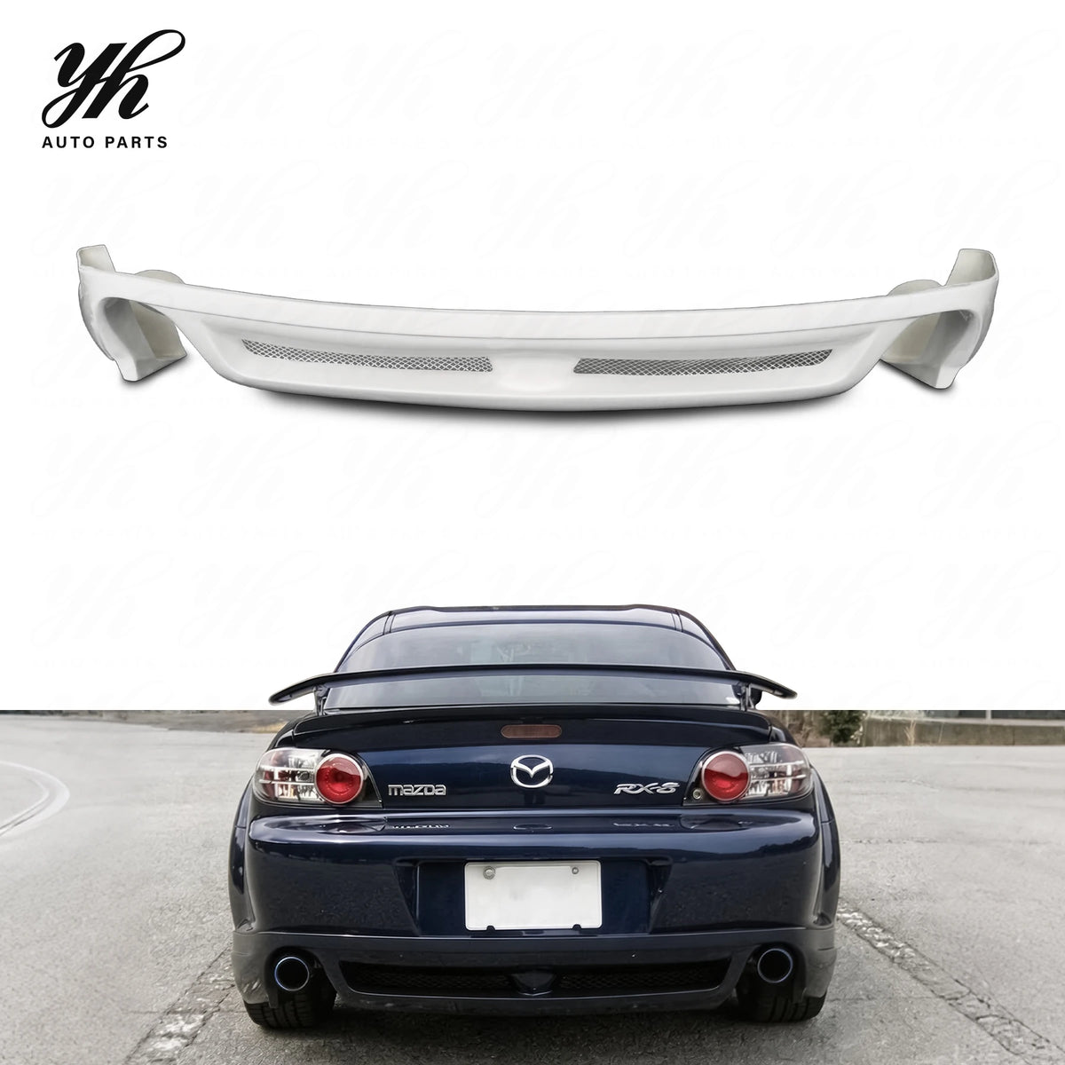 FRP  Rear Lip Splitter for Glass Fiber RX8 Car Styling