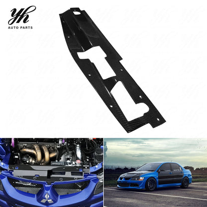 Glossy Carbon Fiber Radiator Cooling Plate Air Diversion Panel for Mitsubishi Lancer Evolution EVO 8 VIII CT9A Tuning